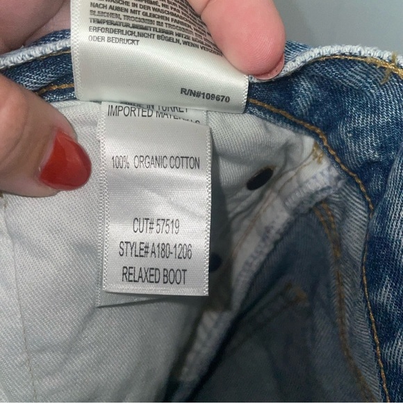 Agolde Relaxed High-Rise Bootcut Jeans Button Fly Size 24 Wash Wireless - Picture 11 of 11